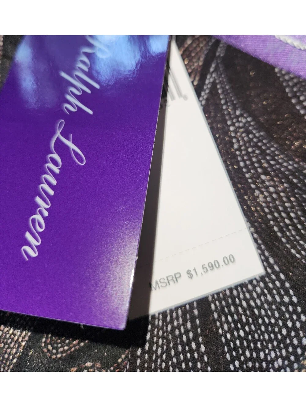 Ralph Lauren Purple Label Italy 100% Silk Foiled Crinkle Chiffon Wrap Scarf NEW